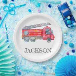 Den moderna minimalistiska Fireman-födelsedagsfest