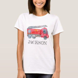 Den moderna minimalistiska Fireman-födelsedagsfest T Shirt