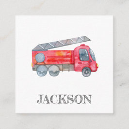 Den moderna minimalistiska Fireman-födelsedagsfest Tilläggskort