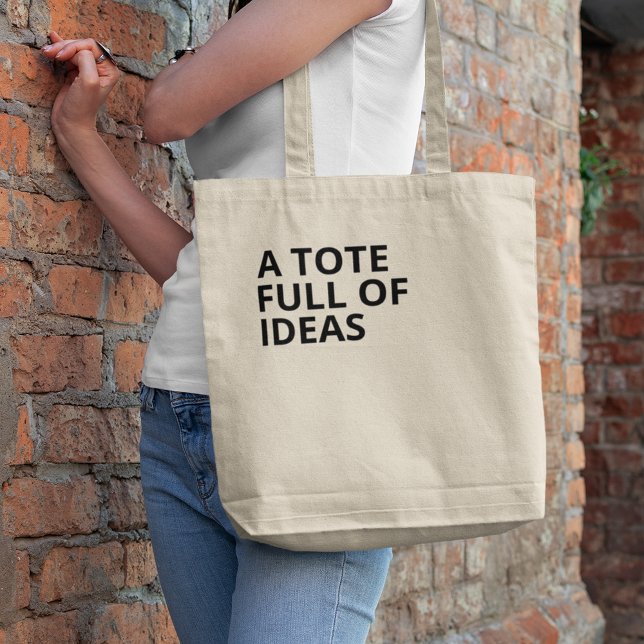 Den moderna minimalistiska FULLT IDEAS Mamma Tote  Tygkasse (full of great ideas)