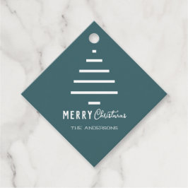 Den moderna minimalistiska God jul-Grönten Gräs Tr Gåvor Etiketter