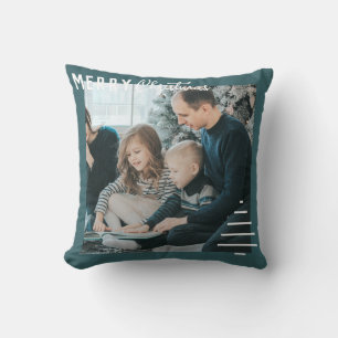 Den moderna minimalistiska God jul-Grönten Gräs Tr Kudde