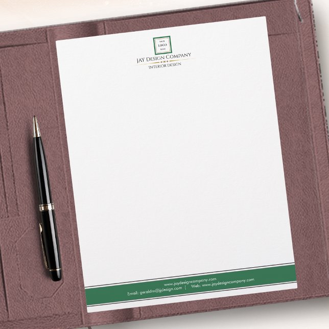 Den moderna minimalistiska Grönten Gräns Business  Brevhuvud (Skapare uppladdad)