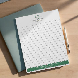 Den moderna minimalistiska Grönten Gräns Logotyp B Anteckningsblock