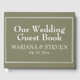 Den moderna minimalistiska Grönten Guest Bok