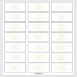 Den moderna minimalistiska Guld-Bröllop-gästen Adr Klistermärken<br><div class="desc">De moderna minimalistiska gästklistermärkena Guld Font bröllop i adress är perfekt för din klassboho bröllop. Dess enkla, unika abstrakta utformning tillsammans med ett minimalt skript för contemporaryn och guld färg palette ge för den här produkten känns som elegantens högtidliga lyx samtidigt som den förblir förenklad, chic bohemisk. Behålla den som...</div>
