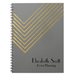 Den moderna minimalistiska Guld-geometriska utform Anteckningsbok