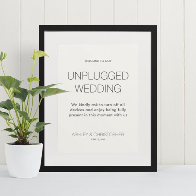 Den moderna minimalistiska händelsen Bröllop utan  Poster (Skapare uppladdad)