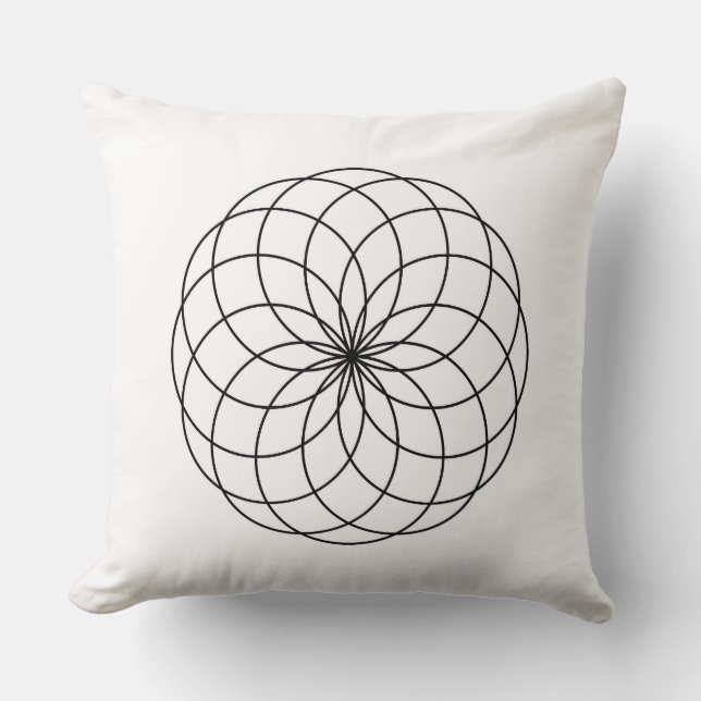 Den moderna minimalistiska Helig-geometriAbstrakte Kudde (Framsida)