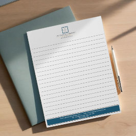 Den moderna minimalistiska Logotypen Blue Gräns Anteckningsblock