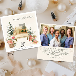 Den moderna minimalistiska Logotypen för små föret Julkort