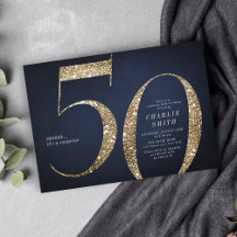 Den moderna minimalistiska marinen guld glitter 50