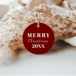 Den moderna minimalistiska Märkrn God jul Red Gift Gåvor Etiketter