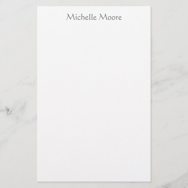Den moderna, minimalistiska Namn-Personligen Brevpapper (Framsida)