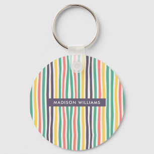 Den moderna minimalistiska nyckelkedjan Monogram F Nyckelring