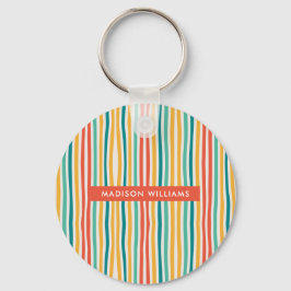 Den moderna minimalistiska nyckelkedjan Monogram F Nyckelring