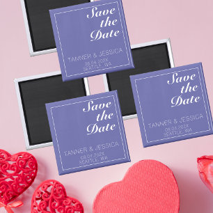 Den moderna minimalistiska periwinkle & White spar Magnet