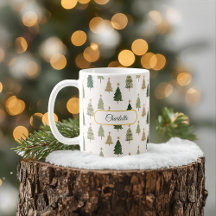 Den moderna minimalistiska Personligen jul Mugg