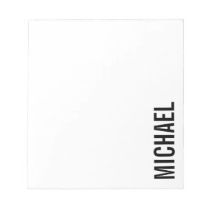 Den moderna minimalistiska Personligen Namn Anteckningsblock