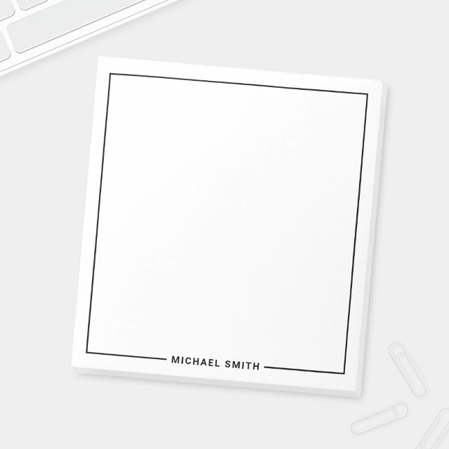 Den moderna minimalistiska Personligen Namn Anteckningsblock (Skapare uppladdad)