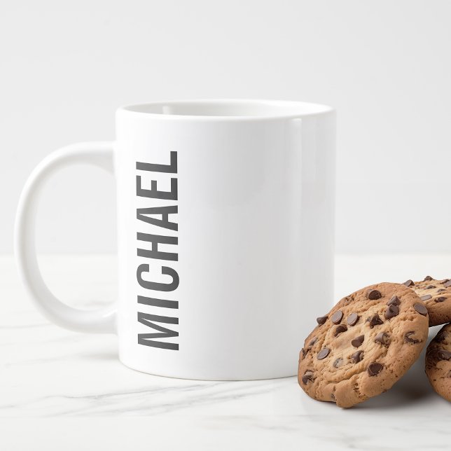 Den moderna minimalistiska Personligen Namn Jumbo Mugg (Skapare uppladdad)