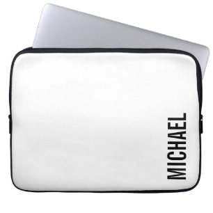 Den moderna minimalistiska Personligen Namn Laptop Fodral