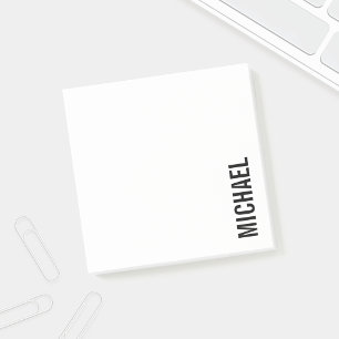Den moderna minimalistiska Personligen Namn Post-it Block