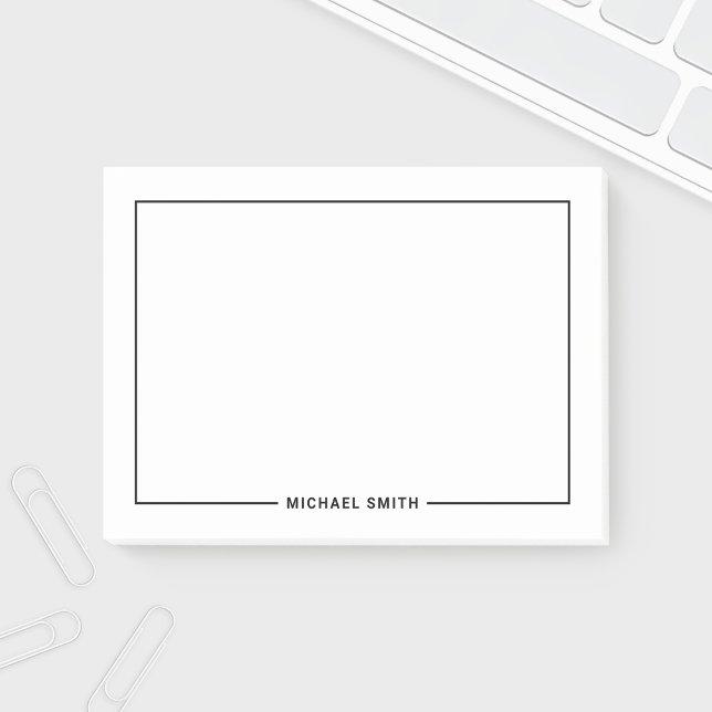 Den moderna minimalistiska Personligen Namn Post-it Block (Skapare uppladdad)