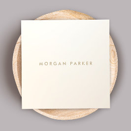 Den moderna minimalistiska platinafroten i Elfenbe Fyrkantigt Visitkort