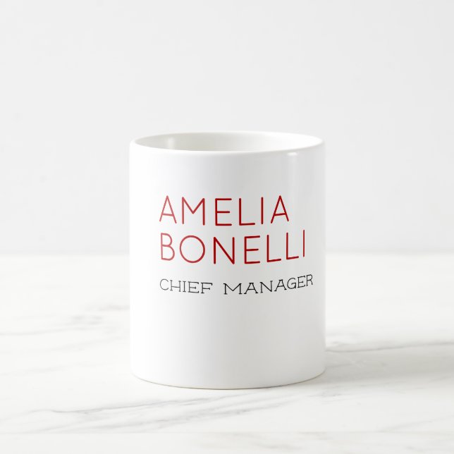 Den moderna minimalistiska Professionellen Namn, e Kaffemugg (Center)