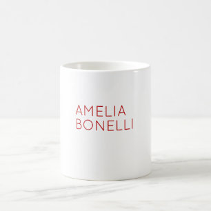 Den moderna minimalistiska Professionellen Namn, e Kaffemugg