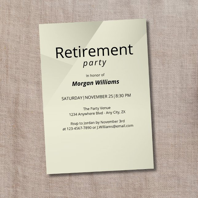 Den moderna minimalistiska Professionellen Pension Inbjudningar (Skapare uppladdad)