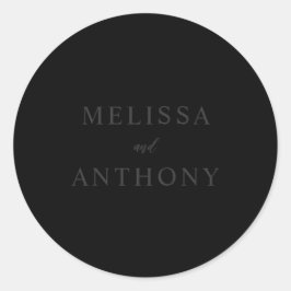 Den moderna minimalistiska projektionsytan i Svart Runt Klistermärke