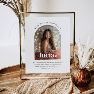 Den moderna minimalistiska Quinceañera Önskemål Po Poster
