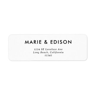 Den moderna minimalistiska Returadressen Sleek Brö Returadress Etikett