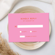 Den moderna minimalistiska Rosan Orange Bröllop