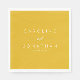 Den moderna minimalistiska skript-Gulten Personlig Pappersservett