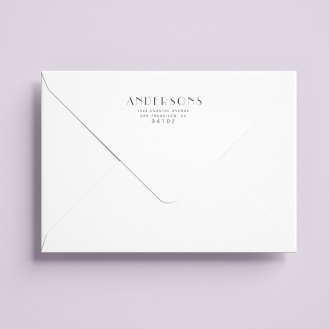 Den moderna minimalistiska skript-Returadressen Fr Självfärgande Stämpel (Skapare uppladdad)