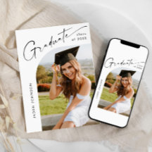 Den moderna minimalistiska Studentfesten Grad PHOT