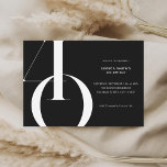 Den moderna minimalistiska svarta 40:e födelsedage inbjudningar<br><div class="desc">Modern minimalistisk 40-årsinbjudan med enkel design med typografi av chic och elegant.</div>