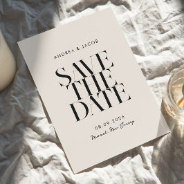 Den moderna minimalistiska svarta och ivorianska C Spara Datumet