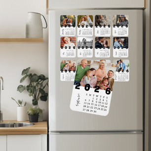 Den moderna minimalistiska tidsplanen för septembe magnet