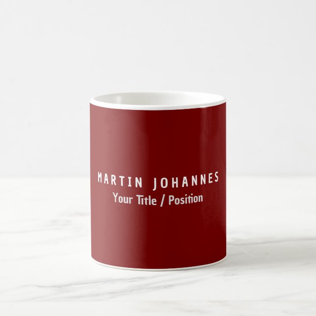 Den moderna minimalistiskt enkla Eleganten Deep Re Kaffemugg (Center)