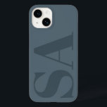 Den moderna minsta contemporaryn för dammblått inl<br><div class="desc">Modern dammiga,  första monogramsformade,  minimala contemporary för telefonfodral.</div>