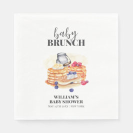 Den moderna Mjölk Berry Pancake Brunch Baby Shower Pappersservett