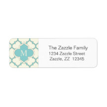 Den moderna Monogram Quatrefoil Mönster-ivorianskT