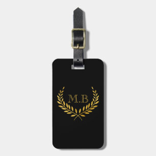 Den moderna Monogrambagagemärkren med läder fäster Bagagebricka