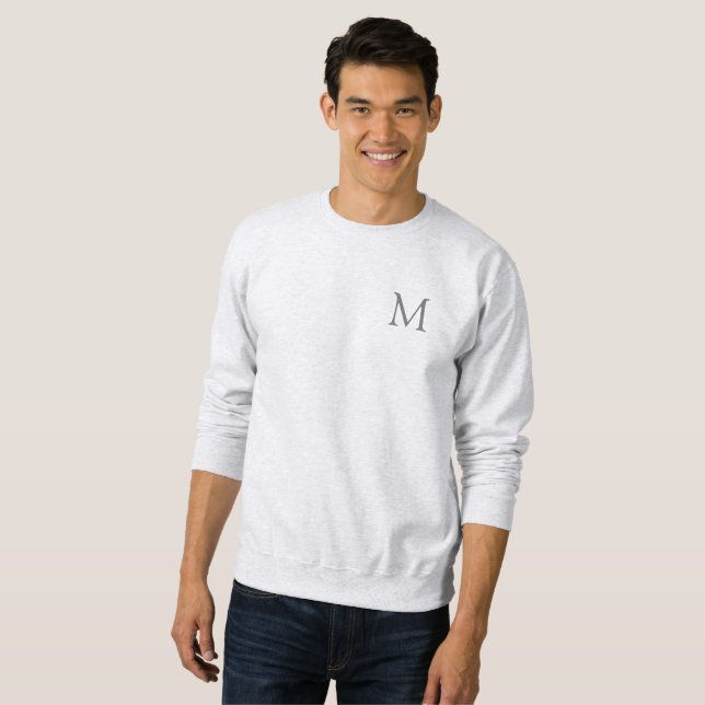 Den moderna monogrammade Eleganten Top Manar Sweat Lång Ärmad Tröja (Hel framsida)