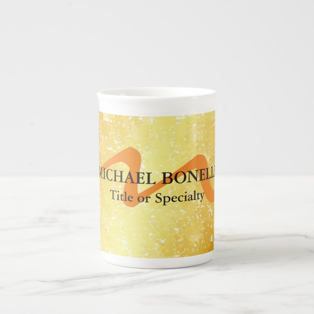 Den moderna monogrammet, första professionellen gu benporslin mugg (Framsidan)