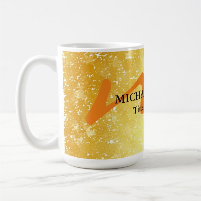 Den moderna monogrammet, första professionellen gu kaffemugg (Vänster)